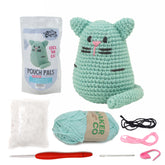 Knitty Critters - Pouch Pals II - Cecil The Cat | DIY Amigurumi Crochet Kit